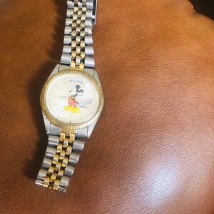 Mickey Mouse Gold and Silver Watch